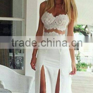 Crochet white sexy women maxi dress,handmade maxi dress in 2015