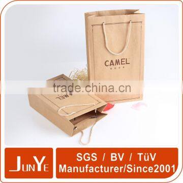slogan customized printed brown kraft paper bag