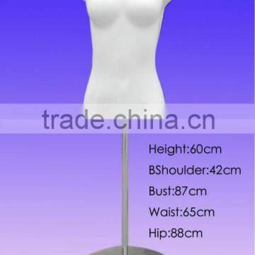 Half-body white display mannequins