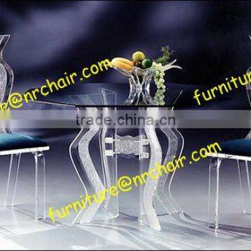 new designed acrylic dining tables and chairs sets