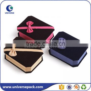 Customized attractive colorful velvet cosmetic box