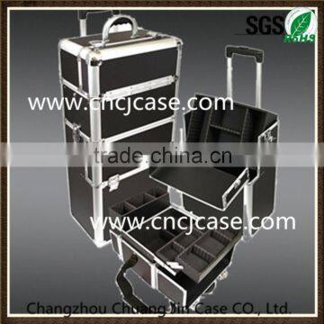 Hight quality fashion custom design aluminum make up trolley case