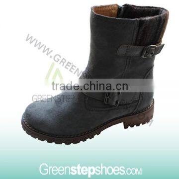 2015 Buckle Straps Spring Women Leather Boot