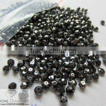 1.5 MM TO 5.0 MM SIZE NATURAL LOOSE BLACK FACETED DIAMONDS BEADS EXCELLENT QUALITY AT CHEAP PRICE