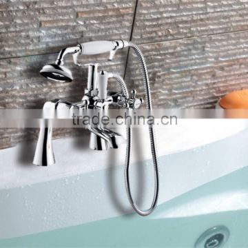 Hot and Cold Rainfall Chrome Plated Bathtub Mounted Faucet