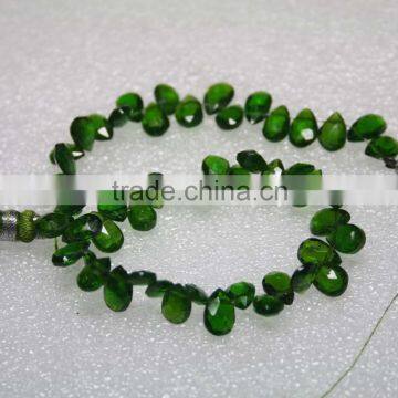 Natural AAA+ Green Tourmaline Faceted Briolette Pear