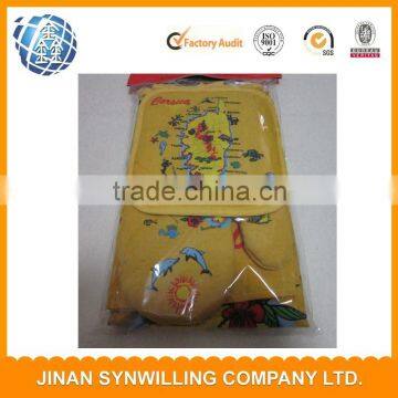 flower printing good quality oven cooking mittens for promotion