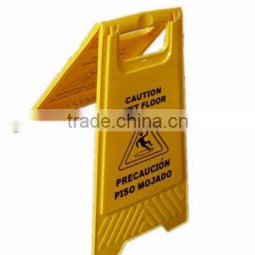 Plastic PP Yellow Caution Board Sign for Hotel