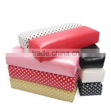 latest leopard and pure black spot artificial leather nail arm rest cushion for manicure