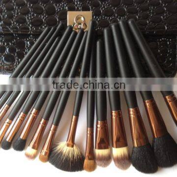 15 pcs private label best quality natural hair professional make up brushes