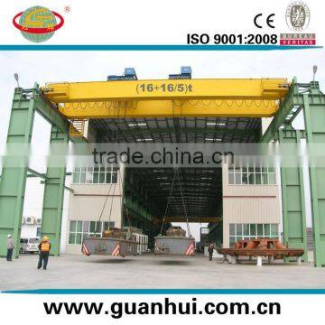 double beam electric double hook bridge crane