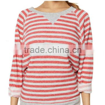 New design dress western popular brand stripe sweatshirt of lady shirt 2013