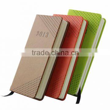 hot sale cheap leather planner a5 / custom printed hardcover planner