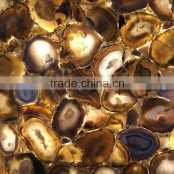 Villa Wall Decoration Slab Semi Precious Stone