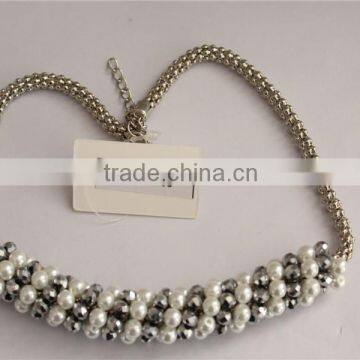 2016 Hot Selling Fashion Jewelry Beads Necklace Gold Plated Necklace With Beautiful Pearl photo-2