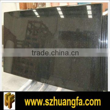 High quality Black Galaxy Granite slab