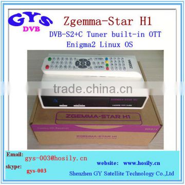 Enigma2 Zgemma Star H1 HD satellite tv receiver Linux OS Zgemma Star H1 with internet connection