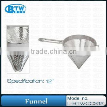 Stainless Steel Material and Kitchen Usage Stainless Steel Funnel (L-BTWCCS12)