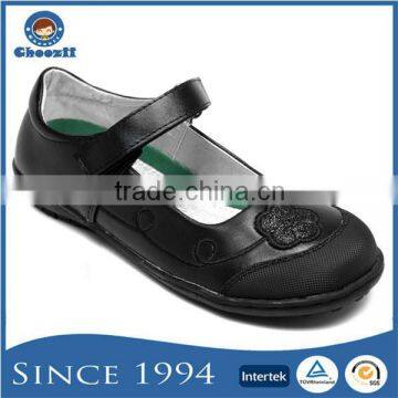 2016 Wholesale Cheap Girls School Uniform Shoes with Flower