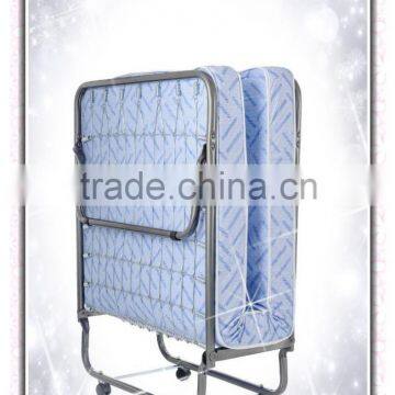 folding Rollaway Bed twin guest Rolling Cot with 3 Inch Mattress