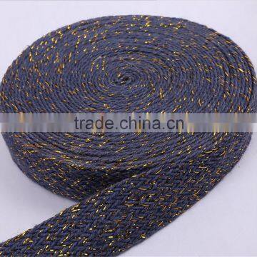 Eco-friendly Natural Gold Jute Hemp Webbing Tape photo-3