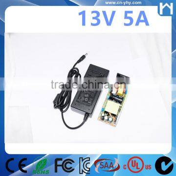 AC 100V-240V To DC 13V 5A Switching Power Supply Adapter DC 2.1mm X 5.5mm Plug 13V 5A Power Supply