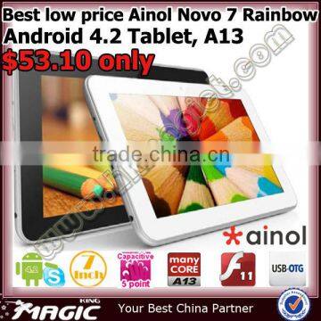 Best low price new android 4.2 ainol novo 7 rainbow tablet