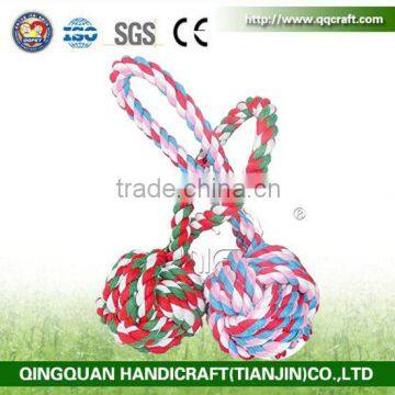 QingQ Factory Dog Rope Toy Durable Chew Knot Ball for Aggressive Puppy Pets