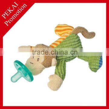 Plush monkey with funny baby pacifier, wholesale pacifier