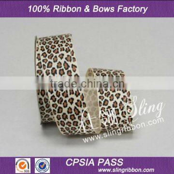 Fashion Leopard Printed Grosgrain Ribbon