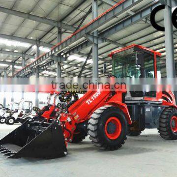 4 in 1 bucket loader with CE certficate,1.5 ton Tl1500 wheel loader CE