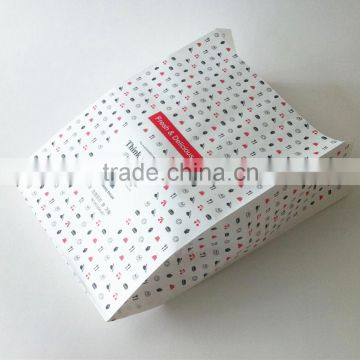 White Kraft Paper Bread Bag with Window and Normal Printing .