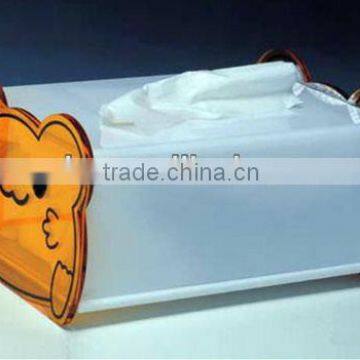 Hotel decoration luxury white acrylic tissue box