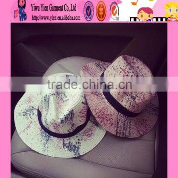 2016 wholesale latest design colombian straw hat factory original fashion ladies promotional straw hat