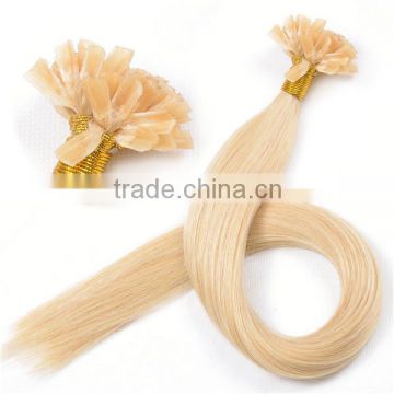 Grade 6A Double Drawn 100% Human Remy Blond Keratin Tipped Human Hair Extension, U Tip Hair/I Tip Hair/Flat Tip Hair