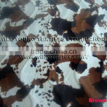 Velboa print fabric