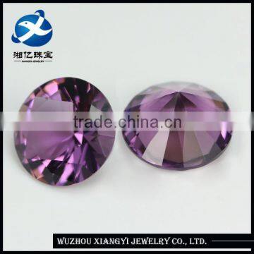 Rough Gemstones Purple red Round Brilliant Cut 9mm Loose Artificial Crystal Glass Gemstone Prices