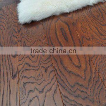 Hot sale US market white oak wire-brushed wood flooring