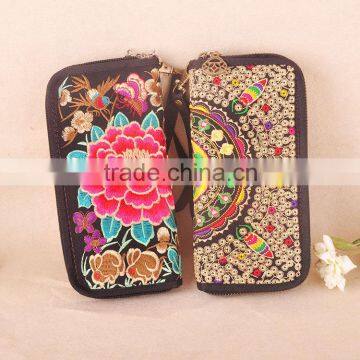 Ethnic embroidery bag wallet for lady