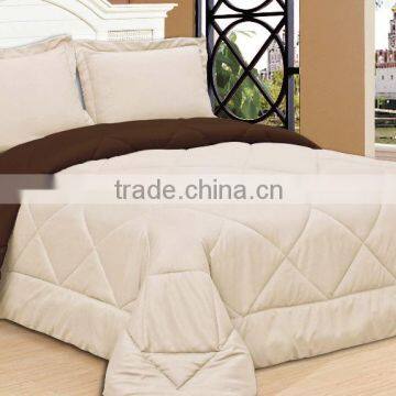 Brushed Soft Two Colors Microfiber Comforter Set