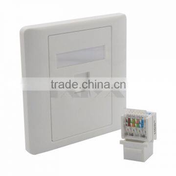 Singel Port CAT5 RJ45 wall plate support customization