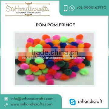 Soft Light Weight Pom Pom Fringe From Best Supplier