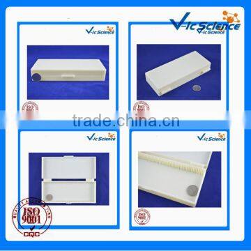 Plastic microscope slide storage box