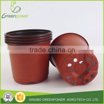 plastic garden flower pot round shape