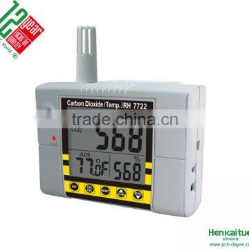 Wallmount Alarm CO2 Gas Detector Temperature Meter Hygrometer Monitor