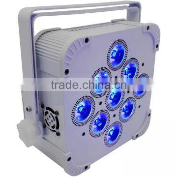 Three Years Warranty Uplight Rechargeable DMX Wireless Battery Powered Par Can 5in1 RGBWA 9x15w LED Par Light photo-4