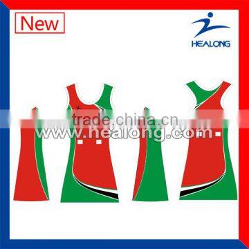 woman wear full subliamtion sexy lycra netball uniforms