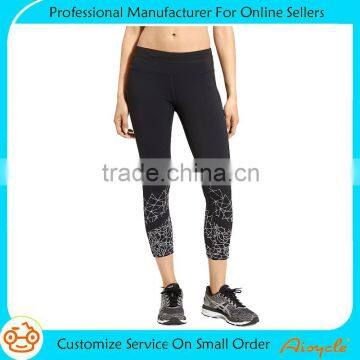 oem digital print yoga wear gym sports wear for women high waist work out fitness leggings capris