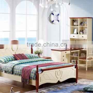 Mediterranean style high quality wooden bedroom furniture set design