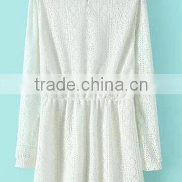 White Plain Lace Irregular Sleeveless Dress White Dresses for Women Dress Fashion photo-3
